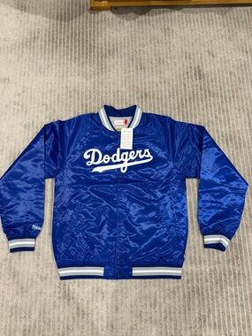 Los Angeles Dodgers Mitchell & Ness Cooperstown Royal Blue Satin Jacket
